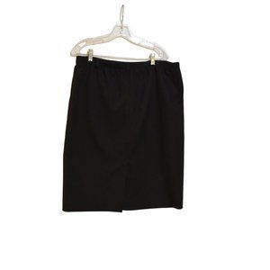 ALFRED DUNNER Petite Made in USA Black Midi Skirt 16